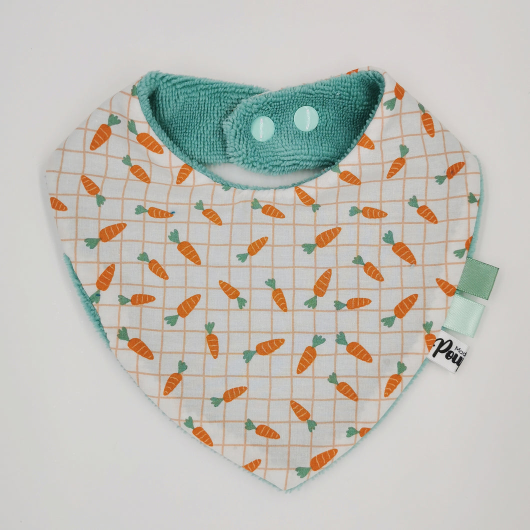 Les bavoirs : bandanas (doublure éponge bambou)